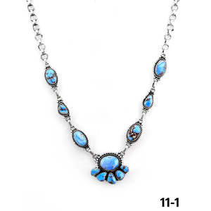Collier artisanal en turquoise et argent sterling Golden Hills du sud-ouest pour les occasions spéciales - Product Image 2
