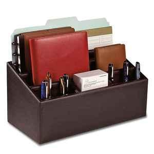 Business Desktop Stationery <b>Storage</b> Box Leather Round Pen Holder Promotional & Business Gifts - Product Image 3