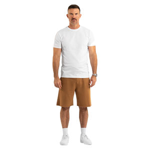 Shorts de survêtement décontractés pour hommes 100% coton, confortables, de haute qualité, respirants, séchage rapide, taille mi-haute, fermeture à cordon, tricot uni - Product Image 1