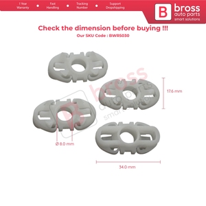 BWR5030 Ensemble de 4 guides de vitre coulissantes pour Transit MK5 6 7 EY FY TT9 1994-2014 - Product Image 5