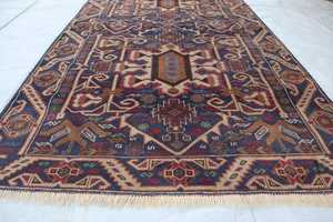 พรมปูพื้นสไตล์ชนเผ่าหรูหราแนววินเทจขนสัตว์ประดับเพชรทรงเรขาคณิตทำด้วยมือสำหรับเด็กห้องนอนพรมทอแบบแอบสแตรกสำหรับเด็ก - Product Image 4