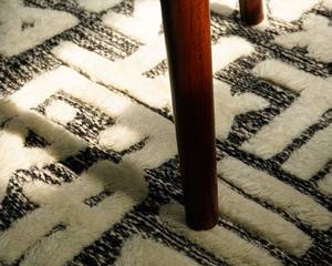 Durable Modern Boho Wool Runner Alfombra Tejida a mano con tonos terrosos Felpa Pila Altura Patrón geométrico Lavable Pisos para el hogar - Product Image 4