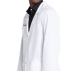 Blouse de laboratoire en tissu tricoté blanc antistatique imperméable pour médecin et hôpital du Pakistan Vêtements Infirmière Uniforme - Product Image 6