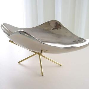 Bols à chocolat en métal aspect luxe fini or avec design laser arabe Bols pour fruits secs dattes servant bol à chocolat - Product Image 6