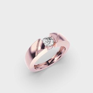 14K oro sólido ejecutivo Boda nupcial Banda 6mm laboratorio crecido diamante compromiso anillo rodio aniversario regalos para fiestas de mujeres - Product Image 6