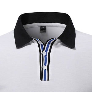 Camiseta de Verano Personalizada para Hombre, Transpirable, Estilo Business, de Seda Helada, Manga Corta, Tipo Polo, con Botones y Estampado - Product Image 3