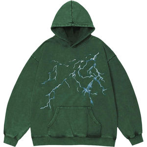 Customized 500 Gsm Heavyweight Cotton Pullover Hoodie Men Oversized French <b>Terry</b> Sweatshirts With Embroidery Logo <b>Bulk</b> Supplier - Product Image 5