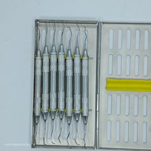 Gracey 7 PCS Set of Manual Double-Ended Dental Instruments Double Grip Curettes for Periodontal Treatment - Product Image 4