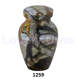 Camouflage classique Petite mini urnes souvenir en aluminium Boîte en velours gratuite - Product Image 1