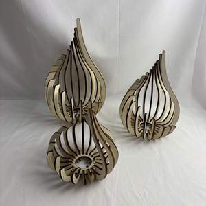 Candelabro Romántico de Madera Hecho a Mano para Decoración del Hogar para Pascua, Navidad y Cumpleaños - Product Image 1