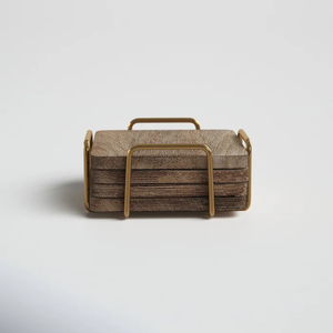 Hot Seller Premium Quality Luxury Handmade Mango Wood Coasters High Demand <b>Coffee</b> Cup Mats & <b>Pads</b> Wood Crafted Stone Coasters - Product Image 5