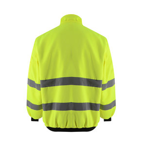 Men's High Visibility Breathable Construction Work <b>Jacket</b> Factory Supplied Reflective Safety Coat <b>Hi</b> <b>Vis</b> Cotton Security Wear - Product Image 3