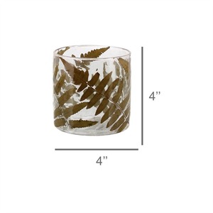 Porte-bougie en verre botanique fait main, design floral décoratif pour la maison, le salon, la table et la décoration intérieure - Product Image 2