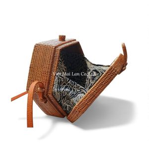 Handmade Rattan Shoulder <b>Bag</b> Natural Fiber Woven Handbag Fashionable <b>Accessory</b> for Daily Life from Vietnam - Product Image 4