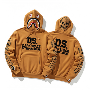 Sudadera con Capucha Unisex de Alta Calidad, 100% Algodón, Felpa, Transpirable, con Bolsillos Tipo Canguro, Bordado Chenille, Cordón Ajustable, Lisa - Product Image 4