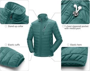 Chaqueta Acolchada para Hombre, Fabricada con Tela Reciclada, Abrigo Térmico Sostenible, Ropa Exterior Ecológica - Product Image 3