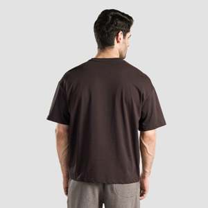 เสื้อยืด GA Prime ผ้าฝ้าย 100% 200 กรัม เจอร์ซีย์ สตรีทแวร์ลำลอง ทรงหลวม สีน้ำตาลพื้น พิมพ์ลายสกรีน คุณภาพพรีเมียม แบบอัดแน่น - Product Image 2