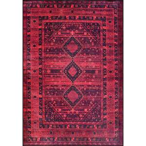 <b>Rugs</b> Depot RW1009 Machine Washable Red Tribal Medallion Geometric <b>Area</b> <b>Rug</b> <b>Set</b> for Living Room Bedroom Office - Product Image 1