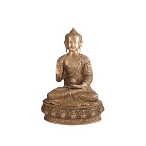 Best Selling Handmade Solid Brass Lord Buddha <b>Statue</b> for Home Decor and Meditation with Antique Finish Available at Best Price - Product Image 3