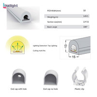 Ruban LED Néon Flexible à Faible MOQ, Direct Usine, 13x15mm, IP67/IP66, DC12V/DC24V, RGB/RGBW, Éclairage en Silicone à Émission Supérieure, Design Innovant