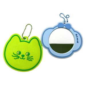 PVC Custom Logo Hand Portable Folding Cosmetic <b>Mirror</b> - Product Image 1