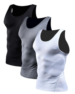 Lot de 3 débardeurs de sport à compression sous la couche de base pour hommes. Construction extensible dans les 4 sens. - Product Image 1