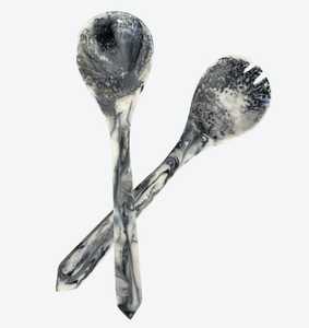 Servidores de ensalada de resina epoxi manuales ecológicos de nuevo diseño hechos a mano, herramientas de ensalada aptas para lavavajillas para cocina casera - Product Image 5