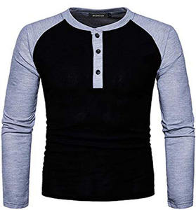 High Quality 100% Cotton Knitted Print <b>Long</b> <b>Sleeve</b> <b>Men's</b> Crewneck T-Shirt Eco-Friendly Anti-Shrink Wholesale - Product Image 4