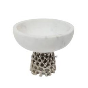 Luxurious Quality Unique Fancy Designer Round Shape Marble <b>Bowl</b> For Serving Chocolates And Sweets Table Centerpiece Supplies - Product Image 5