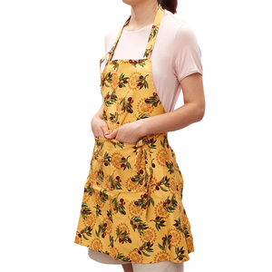 Delantal con logotipo personalizado de algodón y lino para restaurante, cafeterías, limpieza de Chef, delantales personalizados de cocina con bolsillo para barbería, herramienta de jardín - Product Image 2