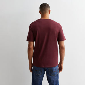 เสื้อยืดกันเหงื่อผ้าเกล็ดปลาทำจากผ้าฝ้าย100% ออร์แกนิกสำหรับผู้ชายเสื้อยืดผ้าถักโอเวอร์ไซส์ใหญ่พิเศษทำจากผ้าฝ้าย Pima 300 GSM - Product Image 5