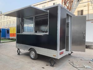 Airstream Retro Food Trailer Mobile Food Truck Stainless Steel Catering Cart With Trailer for Street Food Service For Sale - Product Image 5