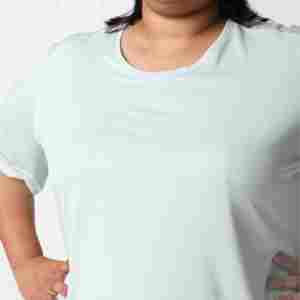 เสื้อยืดผู้หญิงขายดี เสื้อยืดโอเวอร์ไซส์สั่งทำได้ เนื้อผ้าระบายอากาศ สีขาว เนื้อหนา เสื้อยืดผู้หญิง 100% ผ้าฝ้าย สำหรับสาวๆ - Product Image 3