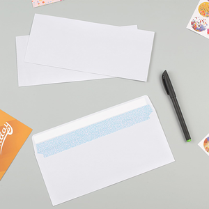 Impression personnalisée sur mesure 10 #   Enveloppes blanches vierges recyclées pour lettres, <span class=keywords><strong>enveloppe</strong></span> en papier <span class=keywords><strong>kraft</strong></span> ronde, <span class=keywords><strong>enveloppe</strong></span> portefeuille - Product Image 4