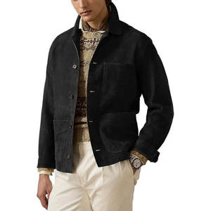 Mens Black <b>Suede</b> <b>Jacket</b> - Product Image 1