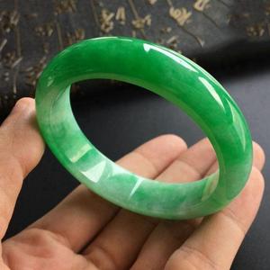 กำไลข้อมือหยกเขียวคลาสสิคทรงมงกุฎทรงกลมสีทึบของขวัญเครื่องประดับแฟชั่น - Product Image 4