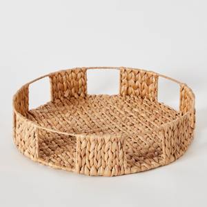 High quality natural weave trays for housewarming gift <b>water</b> hyacinth tray <b>container</b> room organizers - Product Image 3