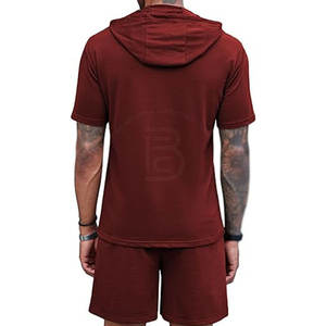 Conjunto de Sudadera con Capucha y Pantalones Cortos Deportivos para Hacer Ejercicio, Sudadera con Capucha Deportiva con Pantalones Cortos a Juego - Product Image 2