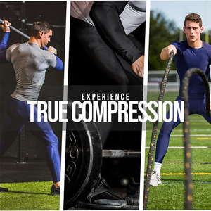 Pantalon de compression en polyester respirant pour hommes, poches à cordon de serrage, collants de sport frais et secs, couche de base, entraînement de gymnastique, course à pied - Product Image 5