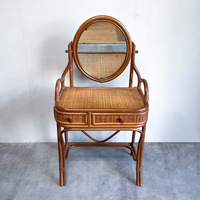 Table de toilette en rotin avec miroir, choix idéal, tables de maquillage modernes, armoire avec tiroir pour la salle de maquillage des filles