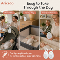 Moniteur audio portable pour bébé avec deux batteries de 1000 mAh, chargement Type C et communication bidirectionnelle pour les voyages, la crèche et l'usage familial quotidien