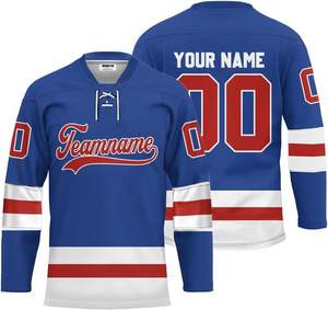 เสื้อฮ็อกกี้น้ำแข็งเสื้อเจอร์ซีย์ยอดนิยมทนทานเสื้อฮ็อกกี้น้ำแข็งแห้งเร็วระเหิดแบบเต็ม - Product Image 3