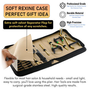 โลโก้ส่วนตัวเครื่องมือต่อผม 3 หลุมนาโนและ Microbeads เทปต่อผม Ins ต่อผมจัดแต่งทรงผมหวีลูกปัด Threader กรรไกร - Product Image 5