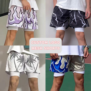 Pantalones Cortos de Baloncesto Personalizables, Económicos, de Malla Sólida y Sedosa de Alta Densidad, de Doble Cara, de 5.5 Pulgadas, con Forro de Compresión - Product Image 3