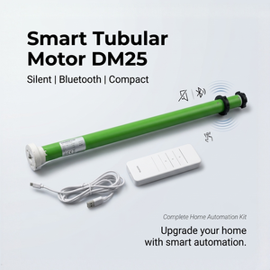 Stores à rouleaux motorisés tubulaires en alliage d'aluminium Bluetooth 25 mm DM25LEU-1.1/20, rideaux Zebra Shangri-La, système électrique silencieux - Product Image 1