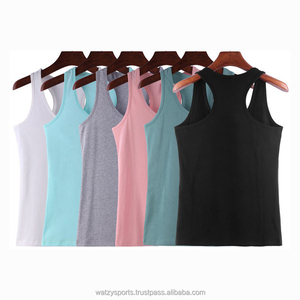 OEM Wholesale Custom Logo Women's tank <b>Tops</b> Singlet 95% Cotton Casual Tank <b>Top</b> Logo Design Gym Fitness Singlets - Product Image 1