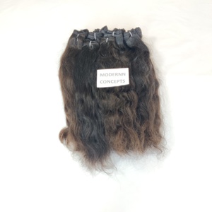 Extensiones de Cabello Humano Indio Virgen Natural sin Procesar, No Remy, con Doble Trama a Máquina, Ondulado, Súper Precio - Product Image 2