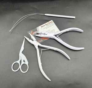 Logo personnalisé vente en gros kit d'outils d'extension de cheveux blanc mat durable boîtier en acier inoxydable personnalisable extension de cheveux en métal - Product Image 6