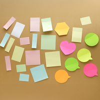 [HansolMTS] Bloc-notes collant de couleurs mélangées 7 styles de surface d'écriture lisse avec adhésif propre pour une utilisation par planificateur