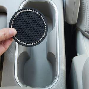 Wild Bottle <b>Car</b> <b>Coaster</b> Black PVC Sparkly Crystal Anti Slip Front Seat Cup Holder Insert Auto Accessory - Product Image 3